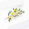 Alloy Enamel Lemon Tree Brooch For Women Suit Cardigans view 3