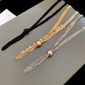 Light Luxury Metal Multilayer Chain Round Ball Pendant Tassel Sweater Necklace view 2