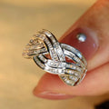 New Multi Layer Cross Ring For Women, Delicate Stylish Elegant Fashion Jewelry view 1
