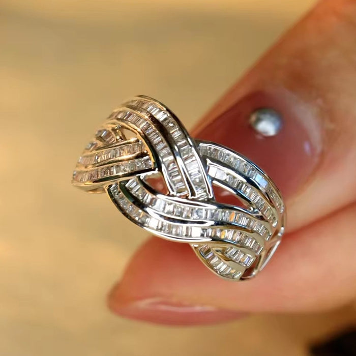 New Multi Layer Cross Ring For Women, Delicate Stylish Elegant Fashion Jewelry