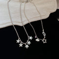 Light Luxury Alloy Five Point Star Pendant Necklace For Women, Sweet Cool Retro Geometric Collarbone Jewelry view 2