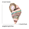 Alloy Mini Conch Shell Brooch Pin For Women's Cardigans view 6