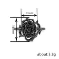 Dark Gothic Rose Thorn Ring For Women, Trendy Flower Finger Ring Sweet Cool Fashion Jewelry view 4