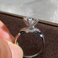 Women's Six Prong Setting Ring, Wedding Style Light Luxury Chic Zircon Fashion Jewelry view 1