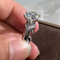 Women's Six Prong Setting Ring, Wedding Style Light Luxury Chic Zircon Fashion Jewelry view 4