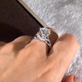 Women's Six Prong Setting Ring, Wedding Style Light Luxury Chic Zircon Fashion Jewelry view 3