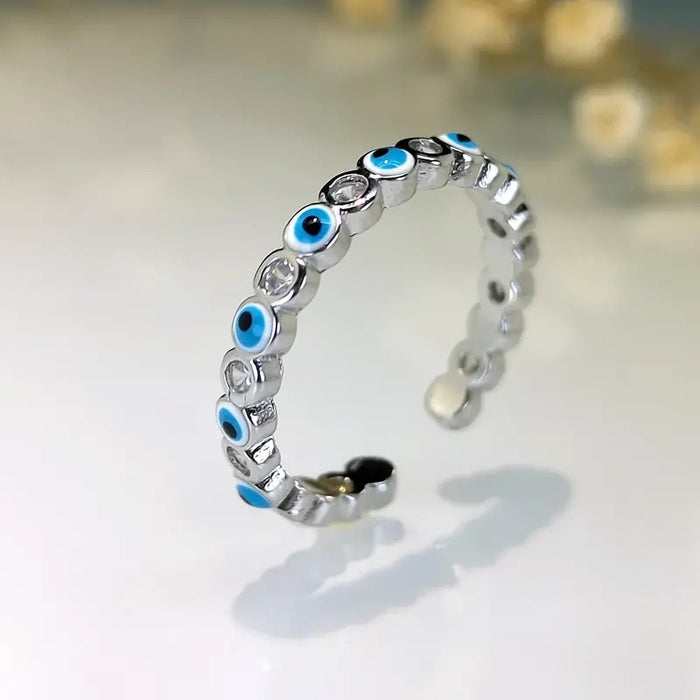 Trendy Adjustable Open Enamel Ring For Women, Niche Statement Finger Jewelry