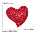 Elegant Alloy Rhinestone Heart Brooch Pin For Women's Suit Coats view 5