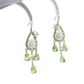 Copper Zircon Butterfly Floral Hollow Teardrop Drop Earrings, Light Luxury Forest-Inspired Style view 5