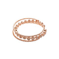 Luxury European American Copper Zircon Round Triple Layer Open Cuff Bangle Bracelet view 5
