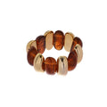 Ombre Acrylic Oval Spliced Geometric Bangle In European American Style For Women view 5