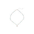 Light Luxury Faux Pearl Crystal Shell Beaded Oval Pendant Necklace For Women view 5