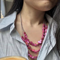 Bohemian Round Gradient Shell Beaded Choker Necklace For Women Beach Vacation Style view 3