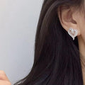 Light Luxury Hollow Heart Stud Earrings For Women, Elegant Princess Style Fashion Jewelry view 3