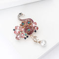 Alloy Rhinestone Flamingo Brooch Pin For Women Clothing Decoration view 3