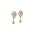 Elegant French Vintage Oval Geometric Pendant Drop Earrings For Women, Petite Statement Jewelry view 5
