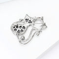 Alloy Abalone Shell Cat Brooch Pin For Suit Apparel Decoration view 4
