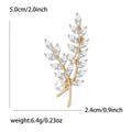 Metal Alloy Pearl Wheat Brooch With Rhinestones For Women Apparel view 5
