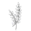 Metal Alloy Pearl Wheat Brooch With Rhinestones For Women Apparel view 2