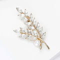 Metal Alloy Pearl Wheat Brooch With Rhinestones For Women Apparel view 4