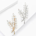 Metal Alloy Pearl Wheat Brooch With Rhinestones For Women Apparel view 3
