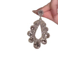 Alloy Rhinestone Hollow Teardrop Drop Earrings Light Luxury Minimalist Jewelry for Women view 5