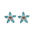 Light Luxury Zircon Crystal Flower Stud Earrings With Silver Needles For Women view 5
