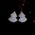 Korean Sparkling Stud Earrings For Women, Movable Triangle Geometric Fashion Jewelry view 2