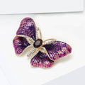 Alloy Enamel Rhinestone Butterfly Brooch For Elegant Clothing Decoration view 4