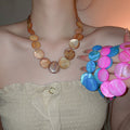 Round Shell Beaded Necklace Beach Vacation Style Geometric Clavicle Choker view 1