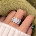 Metal Teardrop Arrangement Ring, Light Luxury Geometric Fashion Jewelry, New Finger Ring view 3
