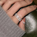 Women's Light Luxury Geometric Ring Buckle Fashion Ring, Korean Internet Style Finger Jewelry view 4