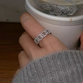 Women's Light Luxury Geometric Ring Buckle Fashion Ring, Korean Internet Style Finger Jewelry view 3