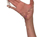 Light Luxury Alloy Double Layer Crystal Necklace With Rhinestone Flower Butterfly Pendant Tassel view 5