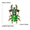 Alloy Enamel Rhinestone Beetle Brooch Pin For Women Clothing view 6