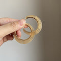 Fresh Dopamine Style Leopard Print Acetate C Shape Hoop Earrings With Metal Accents view 2