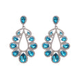 Light Luxury Alloy Rhinestone Hollow Teardrop Drop Earrings For Elegant Women Jewelry view 5
