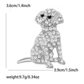 Alloy Rhinestone Dog Brooch Pin Cute Coat Decoration For Men Women view 6
