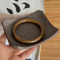 Vintage Ethnic Round Wood Grain Bangle Minimalist Fashion Statement Bracelet view 4