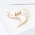 Alloy Shell Cat Brooch Pin For Suit And Apparel Decoration view 3