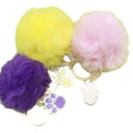 Metal Paw Print Pom Pom Keychain Bag Charm Gift view 5