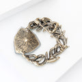 Alloy Glass Circle Brooch Pin For Women Clothing Decoration view 4