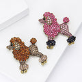 Alloy Rhinestone Poodle Brooch For Suits Coats And Apparel view 3