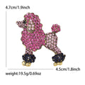 Alloy Rhinestone Poodle Brooch For Suits Coats And Apparel view 6