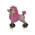 Alloy Rhinestone Poodle Brooch For Suits Coats And Apparel view 2