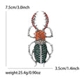 Alloy Enamel Rhinestone Beetle Brooch Pin For Creative Apparel view 5