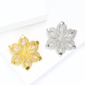 Alloy Hollow Double Layer Flower Brooch Pin For Women Apparel view 3