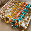 European American Irregular Acrylic Beaded Geometric Bangle For Women Fashion Minimalist Jewelry view 2