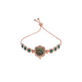 Rhinestone Round Watch Charm Pull Bangle Vintage Palace Style Alloy Luxury Bracelet for Women view 5