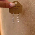 Light Luxury Copper Zircon Geometric Round Tassel Drop Earrings For Women view 3